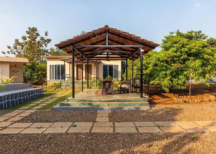Saffronstays Apricus Farm - 4Bhk Veg Estate With Pool, Yoga & Garden Karjat